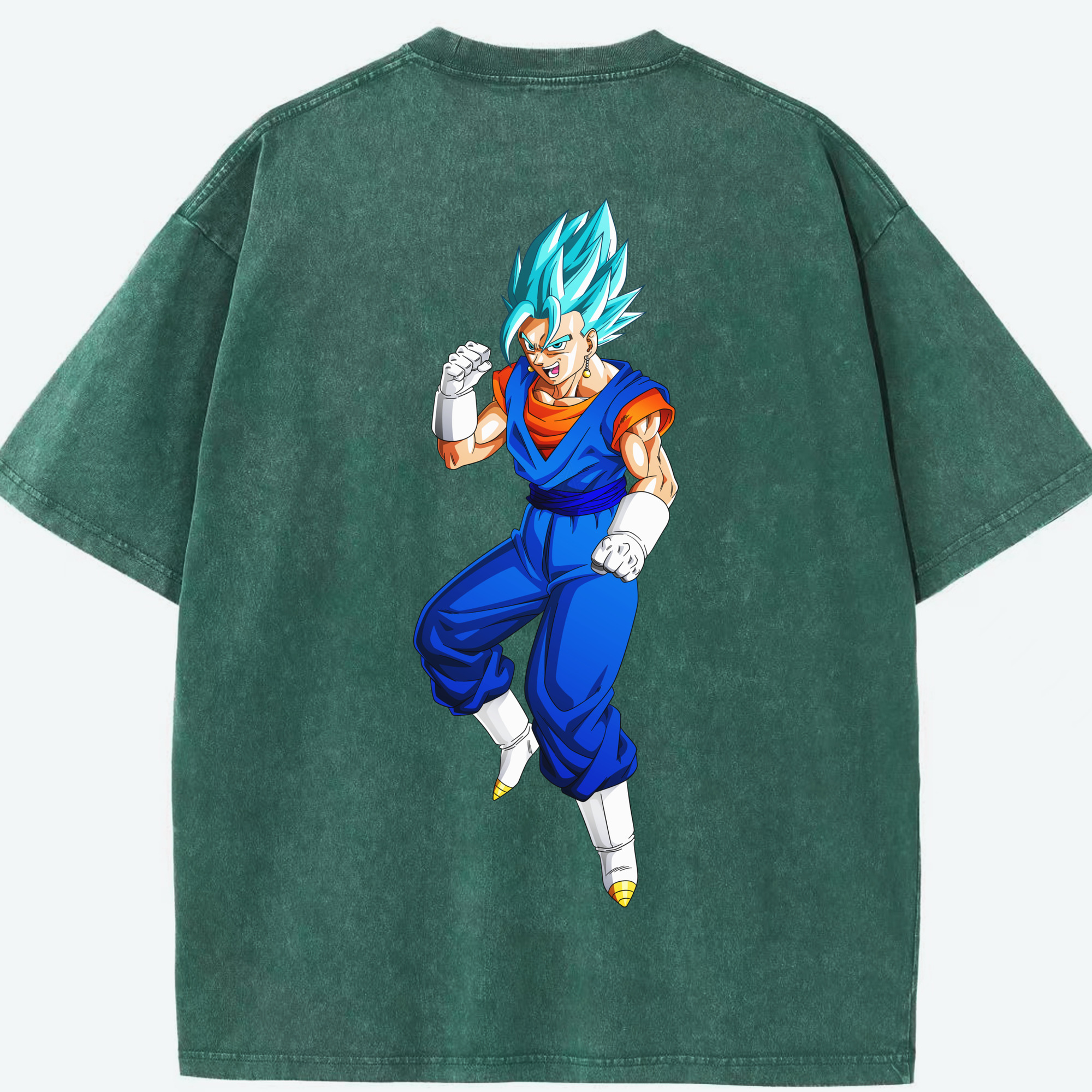 （画像用） ドラゴンボール ベジット DRAGON BALL Vegetto 綿100% ヴィンテージ風 半袖Tシャツ（背面プリント）